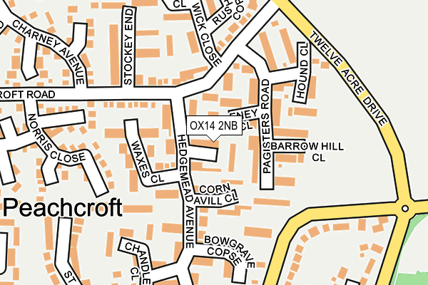 OX14 2NB map - OS OpenMap – Local (Ordnance Survey)