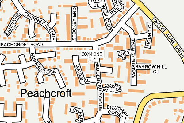 OX14 2NE map - OS OpenMap – Local (Ordnance Survey)