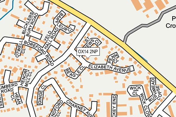 OX14 2NP map - OS OpenMap – Local (Ordnance Survey)