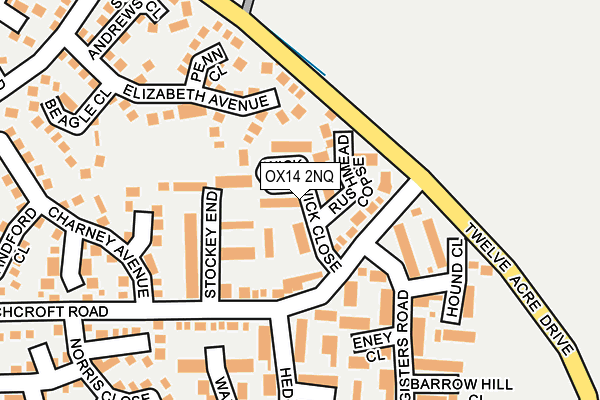 OX14 2NQ map - OS OpenMap – Local (Ordnance Survey)