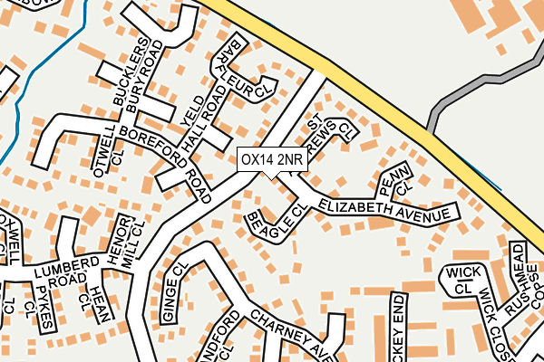 OX14 2NR map - OS OpenMap – Local (Ordnance Survey)