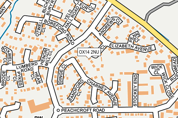 OX14 2NU map - OS OpenMap – Local (Ordnance Survey)