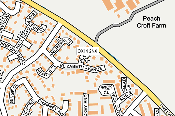 OX14 2NX map - OS OpenMap – Local (Ordnance Survey)