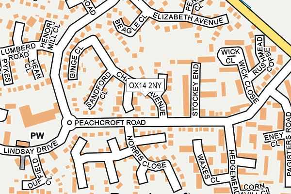 OX14 2NY map - OS OpenMap – Local (Ordnance Survey)