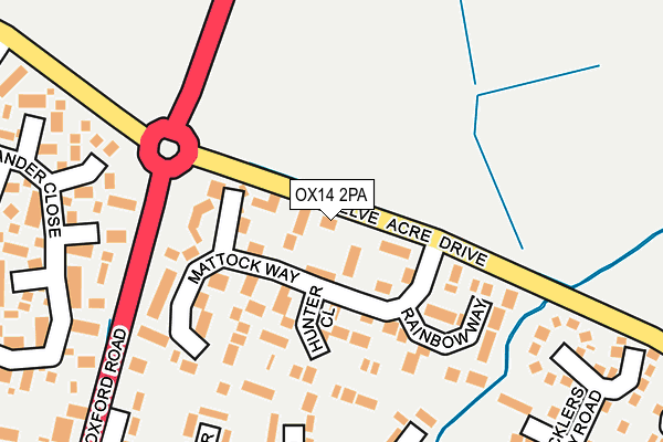 OX14 2PA map - OS OpenMap – Local (Ordnance Survey)