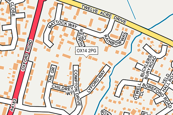 OX14 2PG map - OS OpenMap – Local (Ordnance Survey)