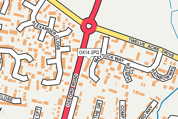 OX14 2PQ map - OS OpenMap – Local (Ordnance Survey)
