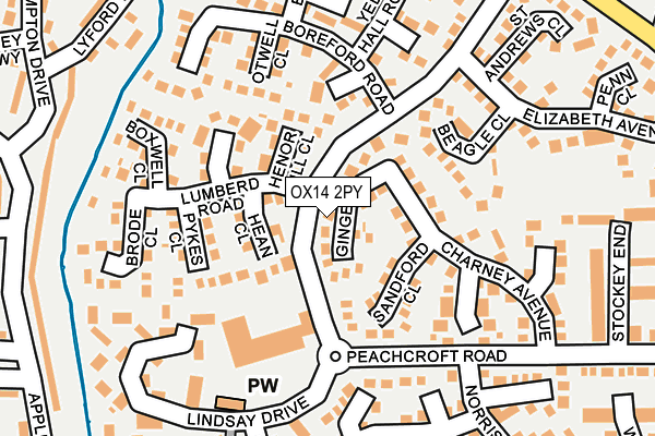 OX14 2PY map - OS OpenMap – Local (Ordnance Survey)