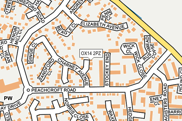 OX14 2PZ map - OS OpenMap – Local (Ordnance Survey)