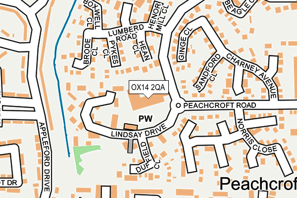 OX14 2QA map - OS OpenMap – Local (Ordnance Survey)