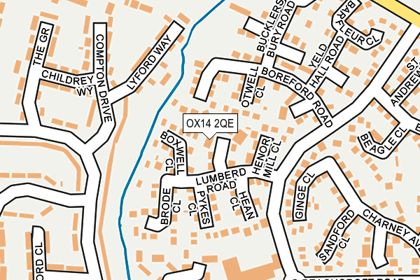 OX14 2QE map - OS OpenMap – Local (Ordnance Survey)