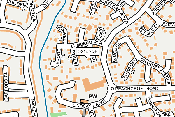 OX14 2QF map - OS OpenMap – Local (Ordnance Survey)