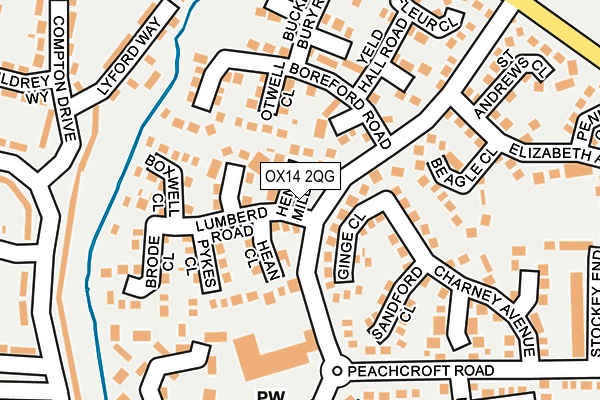 OX14 2QG map - OS OpenMap – Local (Ordnance Survey)