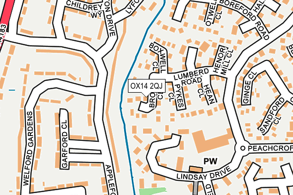 OX14 2QJ map - OS OpenMap – Local (Ordnance Survey)