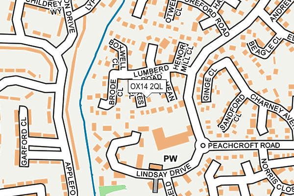 OX14 2QL map - OS OpenMap – Local (Ordnance Survey)