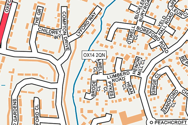 OX14 2QN map - OS OpenMap – Local (Ordnance Survey)