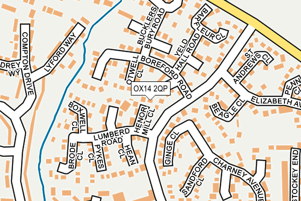 OX14 2QP map - OS OpenMap – Local (Ordnance Survey)