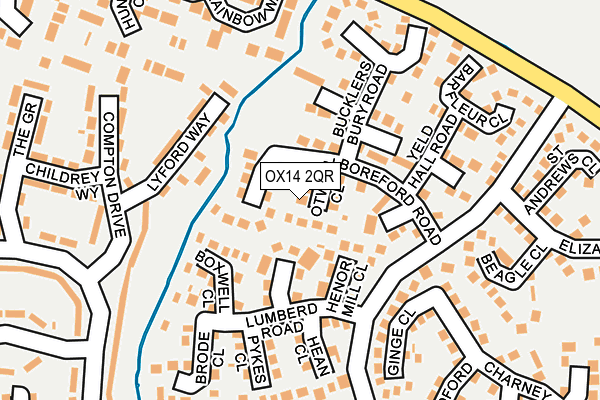 OX14 2QR map - OS OpenMap – Local (Ordnance Survey)