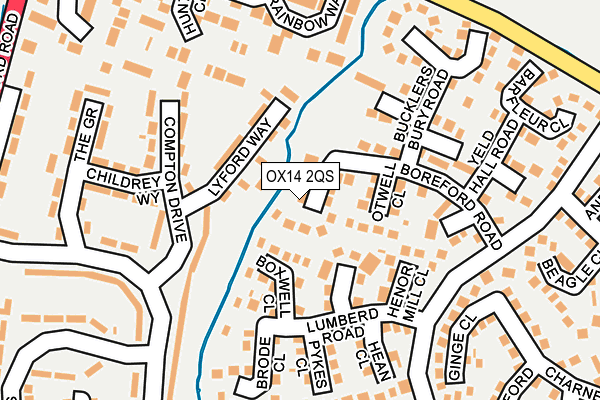 OX14 2QS map - OS OpenMap – Local (Ordnance Survey)