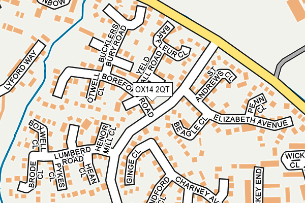 OX14 2QT map - OS OpenMap – Local (Ordnance Survey)