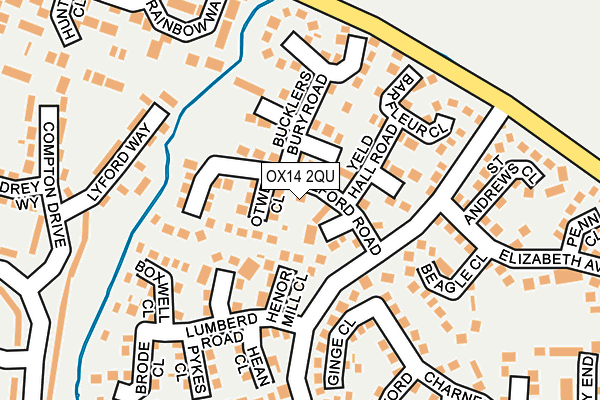 OX14 2QU map - OS OpenMap – Local (Ordnance Survey)