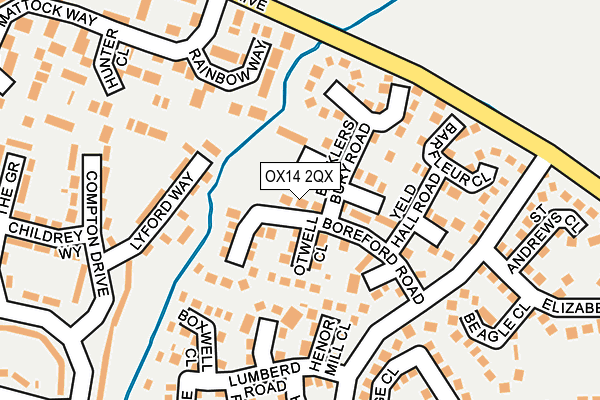 OX14 2QX map - OS OpenMap – Local (Ordnance Survey)