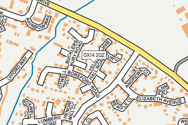 OX14 2QZ map - OS OpenMap – Local (Ordnance Survey)