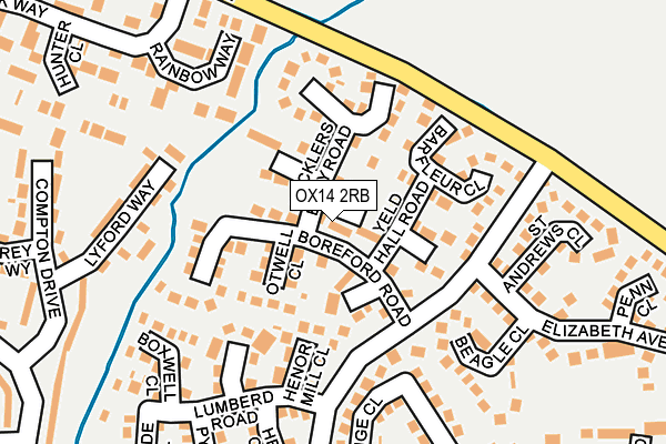 OX14 2RB map - OS OpenMap – Local (Ordnance Survey)