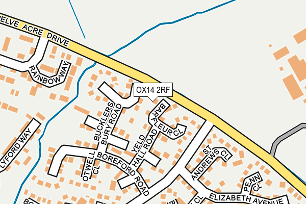 OX14 2RF map - OS OpenMap – Local (Ordnance Survey)