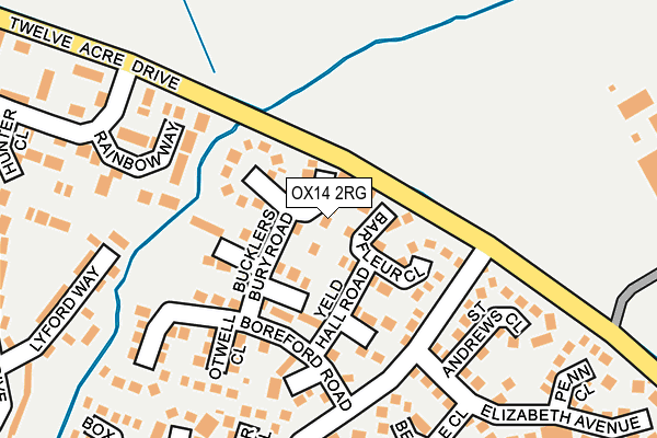 OX14 2RG map - OS OpenMap – Local (Ordnance Survey)