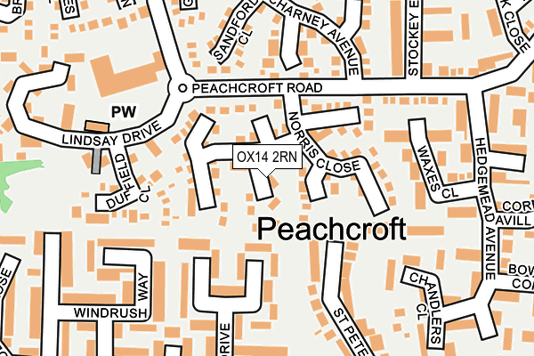 OX14 2RN map - OS OpenMap – Local (Ordnance Survey)