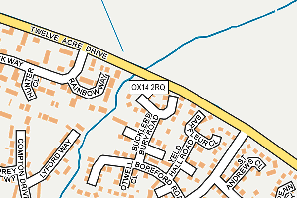 OX14 2RQ map - OS OpenMap – Local (Ordnance Survey)