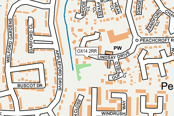 OX14 2RR map - OS OpenMap – Local (Ordnance Survey)