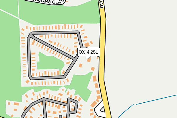 OX14 2SL map - OS OpenMap – Local (Ordnance Survey)