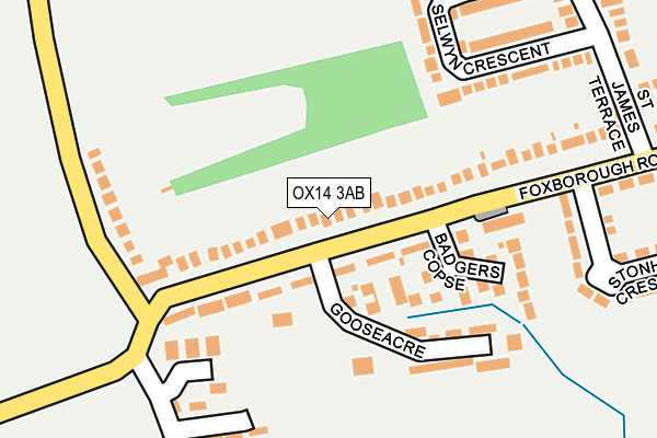 OX14 3AB map - OS OpenMap – Local (Ordnance Survey)
