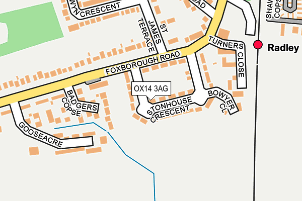 OX14 3AG map - OS OpenMap – Local (Ordnance Survey)