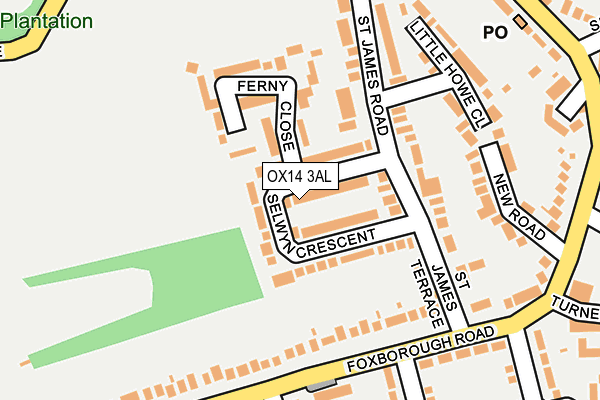 OX14 3AL map - OS OpenMap – Local (Ordnance Survey)