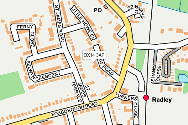 OX14 3AP map - OS OpenMap – Local (Ordnance Survey)