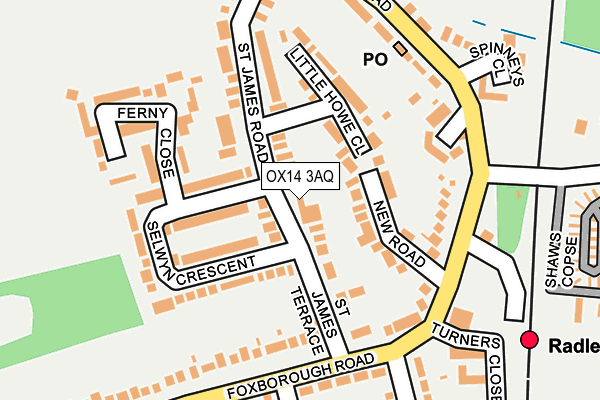 OX14 3AQ map - OS OpenMap – Local (Ordnance Survey)