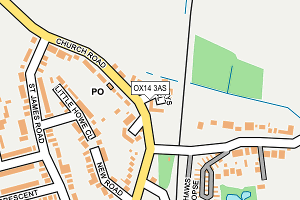OX14 3AS map - OS OpenMap – Local (Ordnance Survey)
