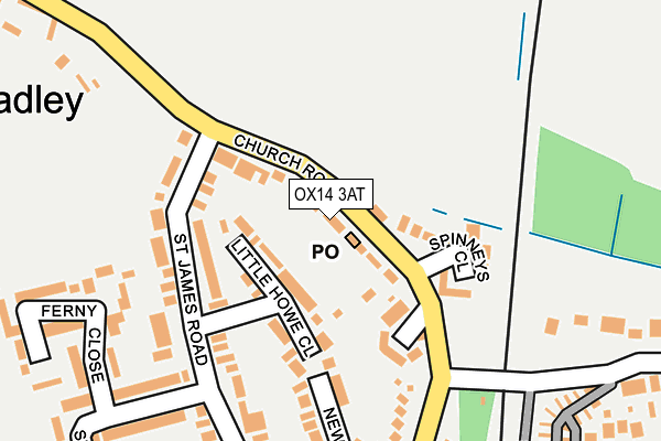 OX14 3AT map - OS OpenMap – Local (Ordnance Survey)