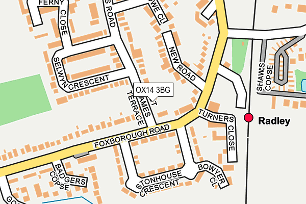 OX14 3BG map - OS OpenMap – Local (Ordnance Survey)