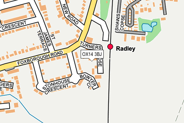 OX14 3BJ map - OS OpenMap – Local (Ordnance Survey)