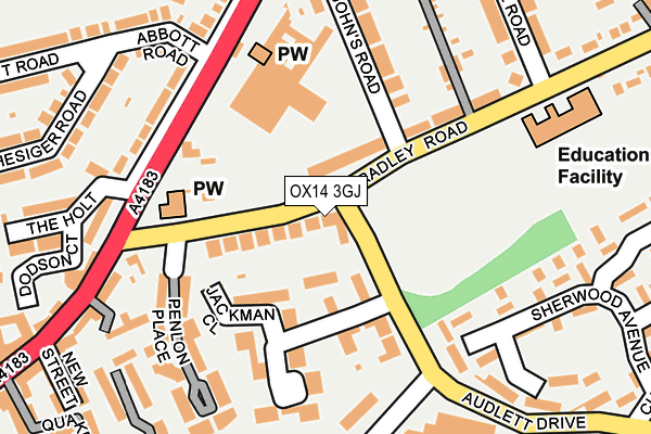 OX14 3GJ map - OS OpenMap – Local (Ordnance Survey)