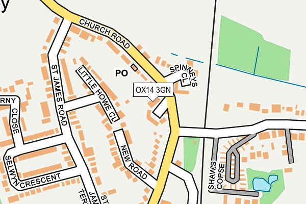 OX14 3GN map - OS OpenMap – Local (Ordnance Survey)