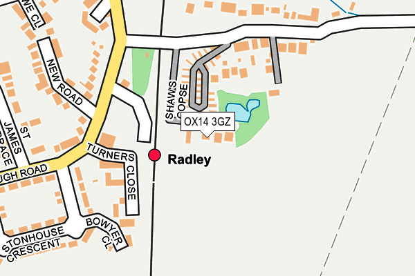 OX14 3GZ map - OS OpenMap – Local (Ordnance Survey)