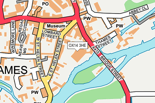 OX14 3HE map - OS OpenMap – Local (Ordnance Survey)