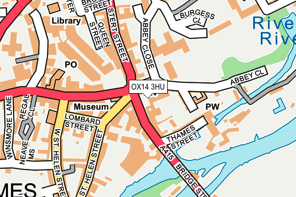 OX14 3HU map - OS OpenMap – Local (Ordnance Survey)