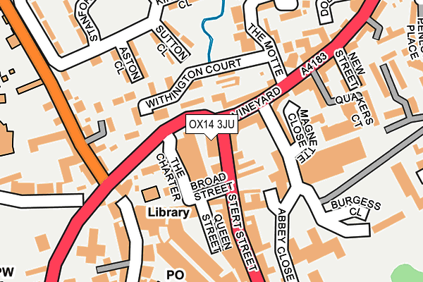 OX14 3JU map - OS OpenMap – Local (Ordnance Survey)