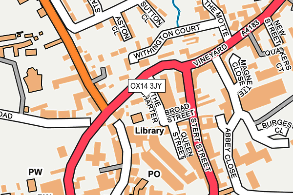 OX14 3JY map - OS OpenMap – Local (Ordnance Survey)